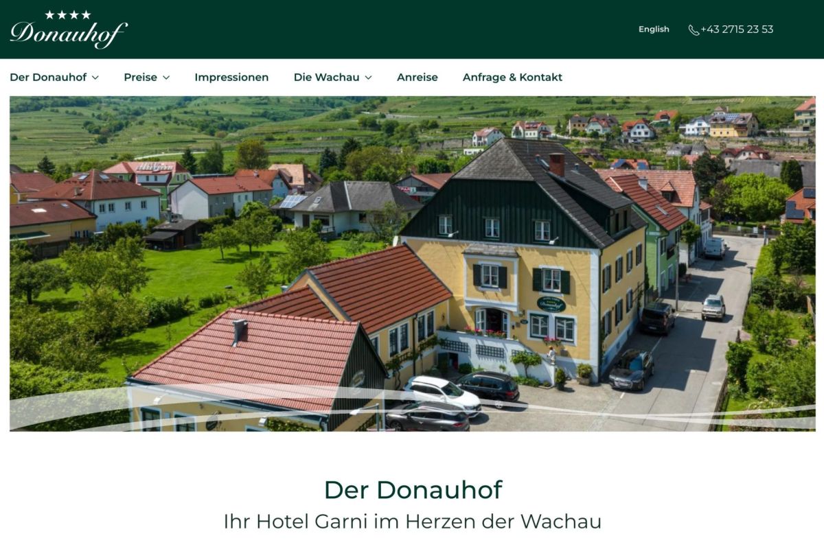 Webseite Der Donauhof