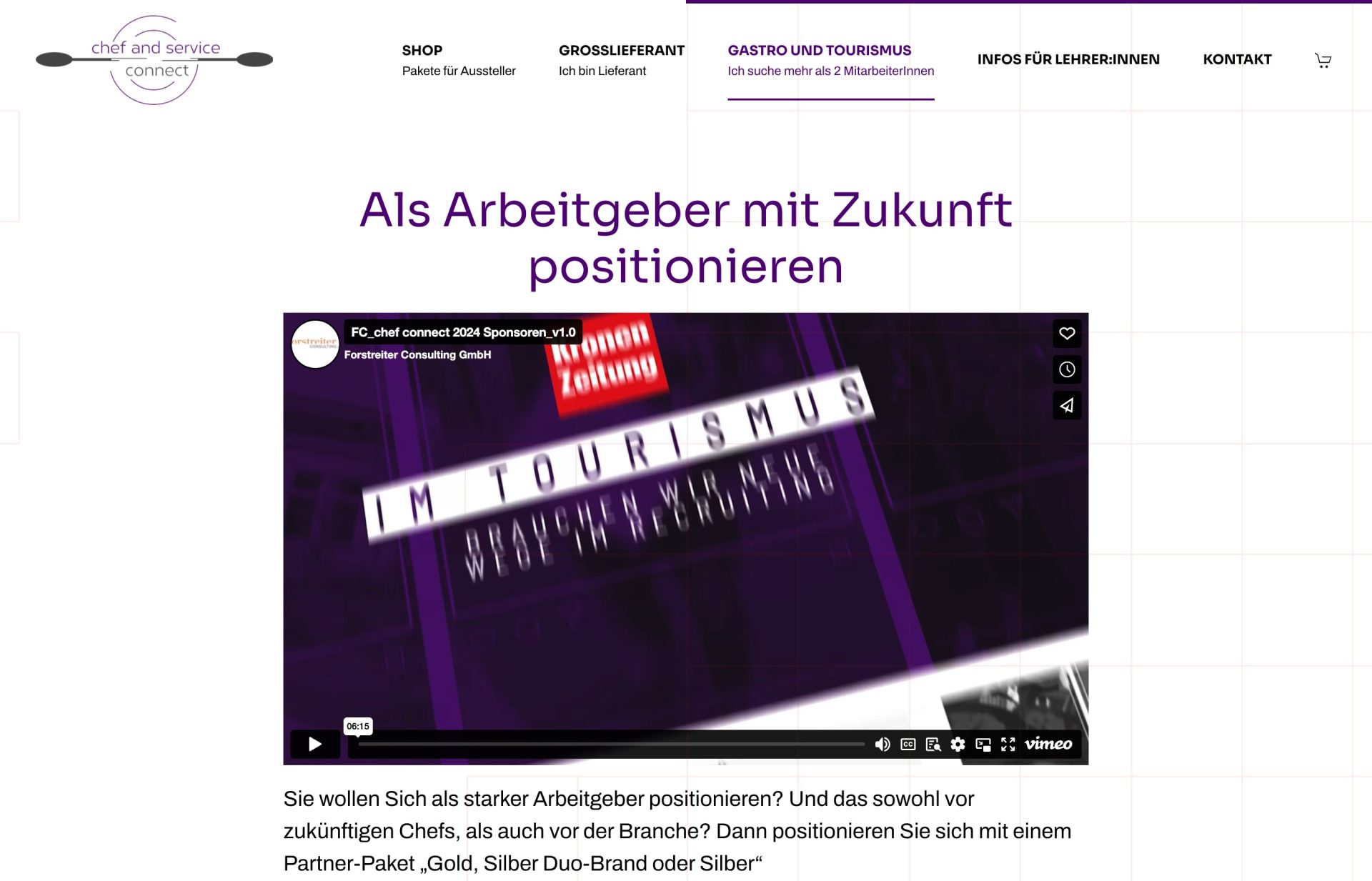 Webseite Chef-and-Service-Connect